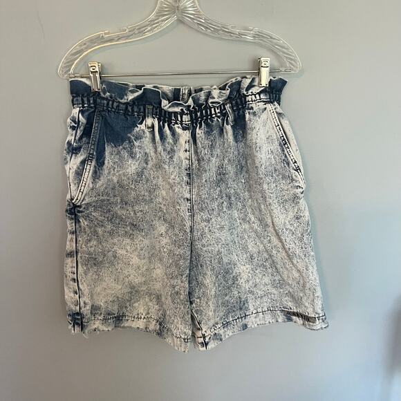 Jordache Pants - Vintage Jordache Acid Wash Pull On Jean Shorts Women's Size 10 1980s Early 1990s